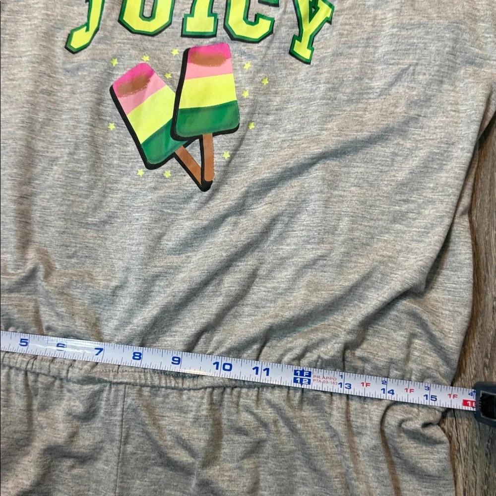 Juicy‎ Couture Gray Lounge Romper with Popsicle  Logo Y2K